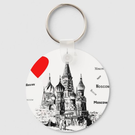I Liebe Moskau Schlüsselanhänger (Vorderseite)