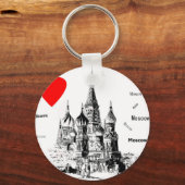 I Liebe Moskau Schlüsselanhänger (Vorderseite)