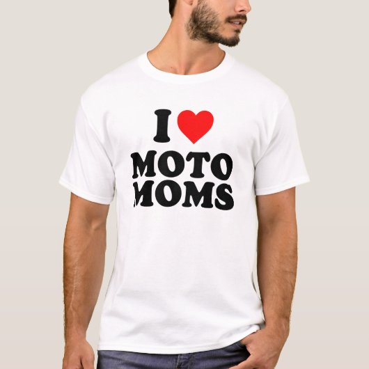 i Liebe moto moms T-Shirt (Vorderseite)