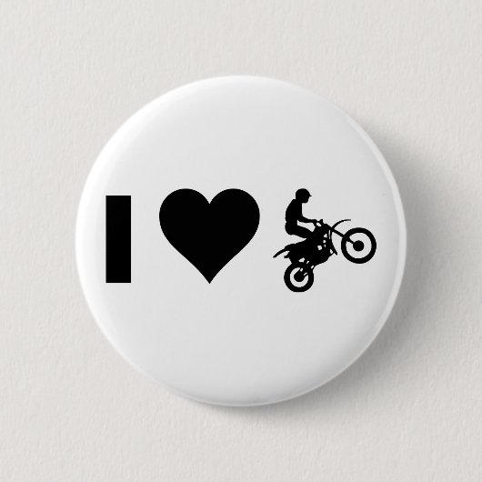 I Liebe Motocross Button (Vorderseite)