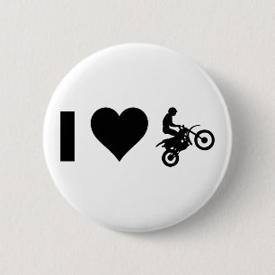 I Liebe Motocross Button