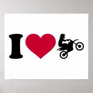 I Liebe Motocross Poster