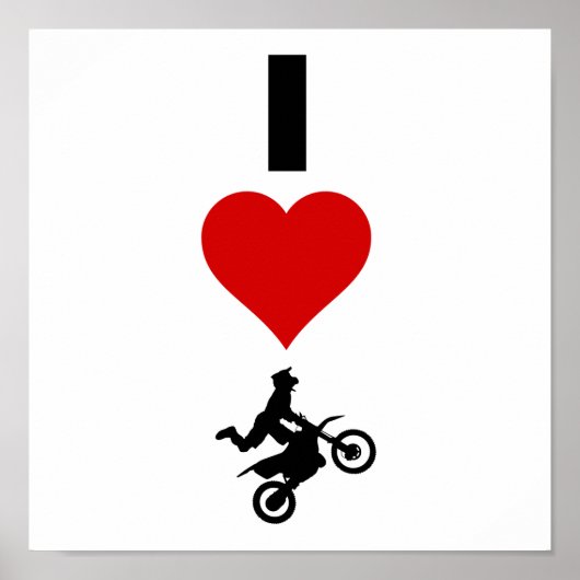 I Liebe Motocross (vertikal) Poster (Vorne)