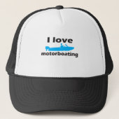 I Liebe Motorboating Truckerkappe (Vorderseite)