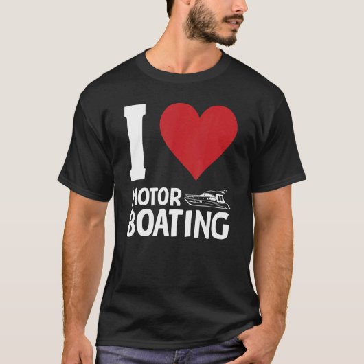 I Liebe Motorbootbesitzer Männer Frauen T-Shirt (Vorderseite)