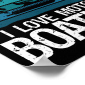 I Liebe Motorboote Poster (Ecke)