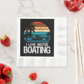 I Liebe Motorboote Serviette (Beispiel)