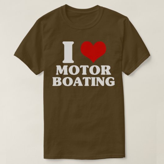 I Liebe Motorboote T-Shirt (Design vorne)