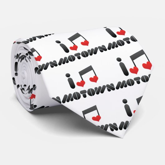 I Liebe Motown Krawatte (Gerollt)