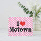 I Liebe Motown Postkarte (Stehend Vorderseite)