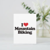 I Liebe Mountainbiking Postkarte (Stehend Vorderseite)
