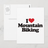 I Liebe Mountainbiking Postkarte (Vorne/Hinten)