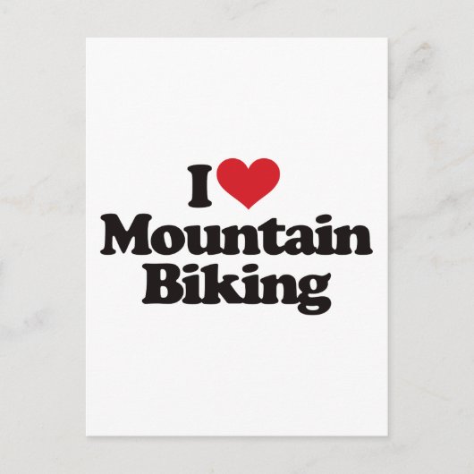 I Liebe Mountainbiking Postkarte (Vorderseite)