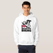 I Liebe Mountainbiking Silhouette Design Hoodie (Vorne ganz)