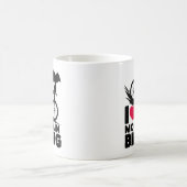 I Liebe Mountainbiking Silhouette Design Kaffeetasse (Mittel)