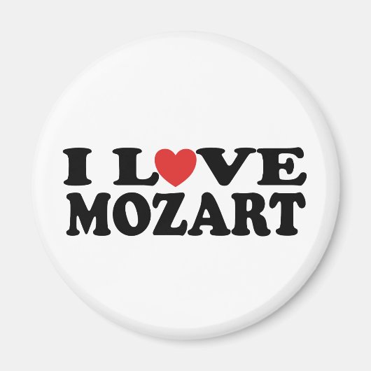 I Liebe Mozart Magnet (Vorne)