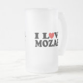 I Liebe Mozart Mattglas Bierglas (VorderseiteRechts)