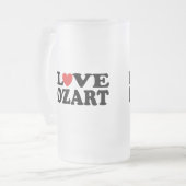 I Liebe Mozart Mattglas Bierglas (Vorderseite Links)