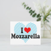I Liebe Mozzarella Postkarte (Stehend Vorderseite)