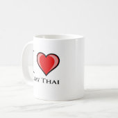 I Liebe Muay thailändisches Kaffeetasse (Vorderseite Links)