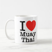 I Liebe Muay thailändisches Kaffeetasse (Links)