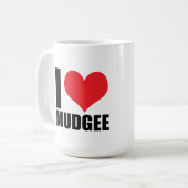 I Liebe Mudgee Kaffeetasse (Vorderseite Links)