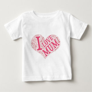 I Liebe Mum Säugling T - Shirt Vertikal