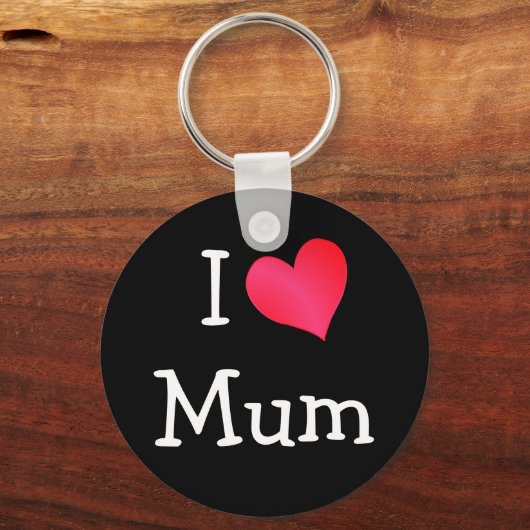 I Liebe Mum Schlüsselanhänger (Vorderseite)