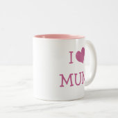 I Liebe Mum Zweifarbige Tasse (VorderseiteRechts)