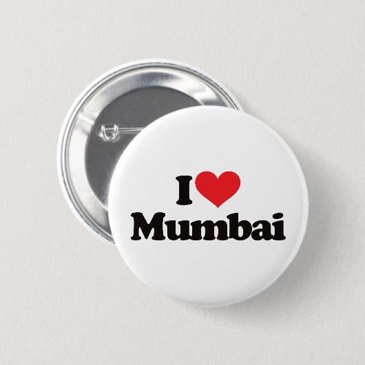 I Liebe Mumbai Button (Vorne & Hinten)
