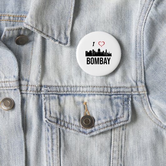 I Liebe Mumbai oder Bombay Indien Button (Beispiel)