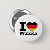 I Liebe München Button (Vorne & Hinten)