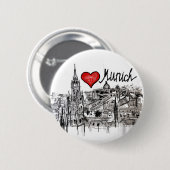 I Liebe München Button (Vorne & Hinten)