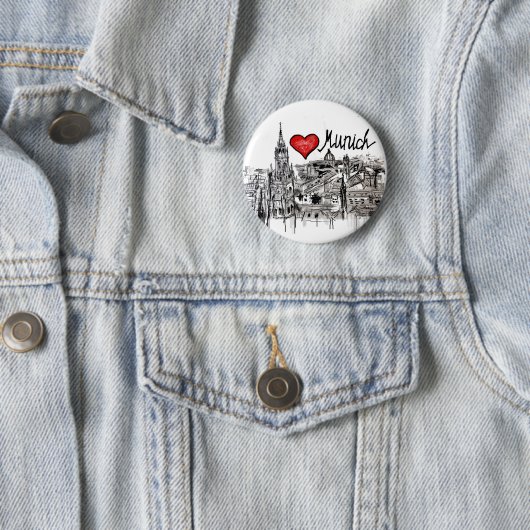 I Liebe München Button (Beispiel)