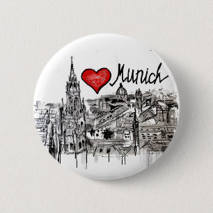 I Liebe München Button