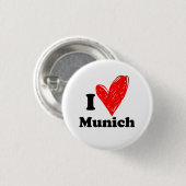 I Liebe München Button (Vorne & Hinten)