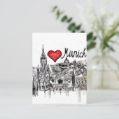 I Liebe München Postkarte (Stehend Vorderseite)