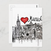 I Liebe München Postkarte (Vorne/Hinten)