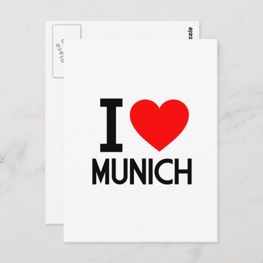 I Liebe München Postkarte (Vorne/Hinten)