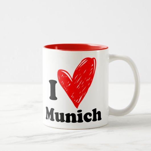 I Liebe München Zwei-Tonen-Kaffee-Tasse Zweifarbige Tasse (Rechts)
