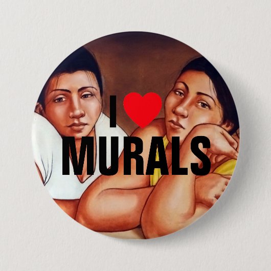 I Liebe Murals™ Button (Anpassen!) (Vorderseite)