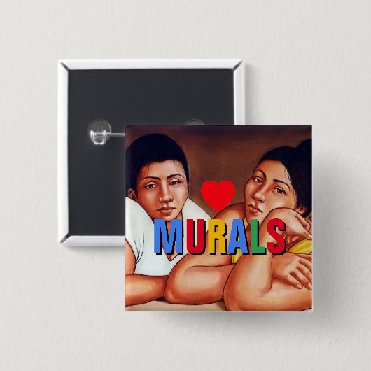 I Liebe Murals™-Taste Button (Vorne & Hinten)