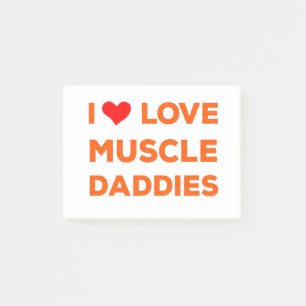 I Liebe Muscle Daddies Post-it Klebezettel