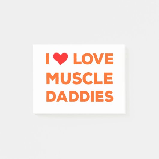 I Liebe Muscle Daddies Post-it Klebezettel (Vorderseite)