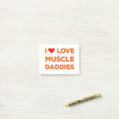 I Liebe Muscle Daddies Post-it Klebezettel (Auf Schreibtisch)