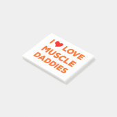 I Liebe Muscle Daddies Post-it Klebezettel (angewinkelt)