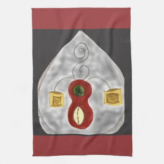 I Liebe Music Abstrakt Instruments Küchentuch (Vertikal)