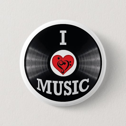 I Liebe Music Art Button (Vorderseite)