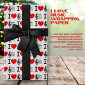 I Liebe Music Geschenkpapier
