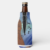 I Liebe Music Gitarre Flasche und Can Cooler Flaschenkühler (Flasche Rückseite)